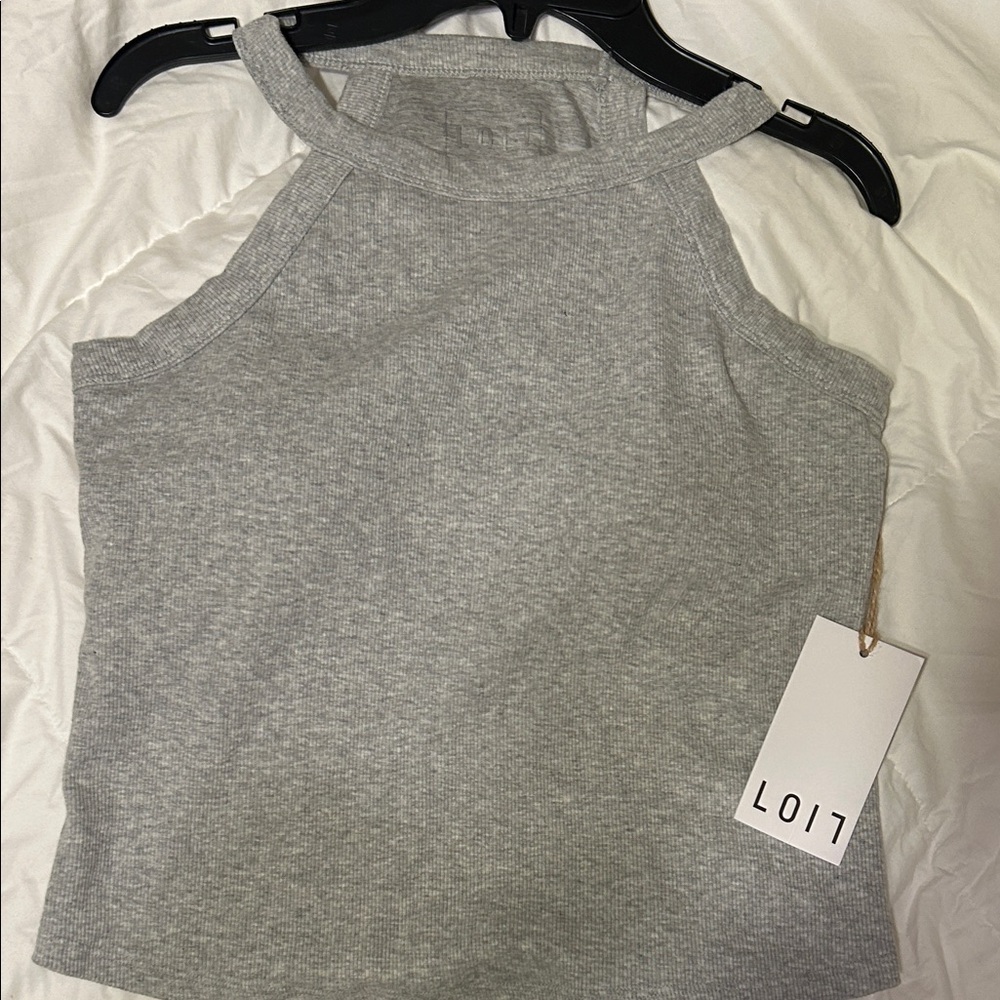 Elegant Gray Women's Halter Top